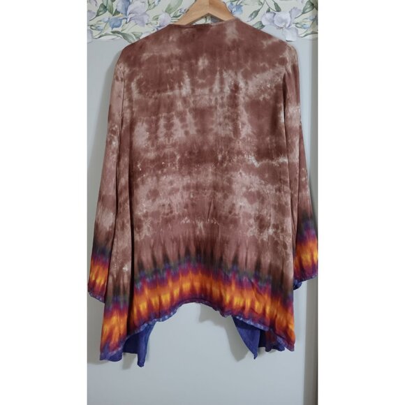 Dharma Trading Co Small Medium Tie Dye Open Flowy Boho Hippie Festival Top - Picture 4 of 4